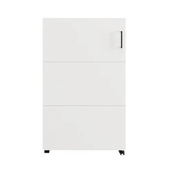 Scarpiere > Dmora Scarpiera Bianco Opaco Nero 6 Ripiani Un'anta 68x33x113h cm, Ante con Doppia Capienza, Apertura con Ruote - Porvoo Nero, Bianco Opaco