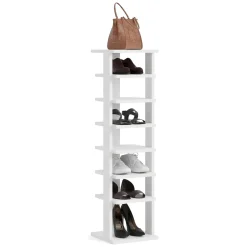 Scarpiere > Dmora Scarpiera 8 Paia 8 Ripiani 30x30x110h cm, 7 Vani - Soddi Bianco