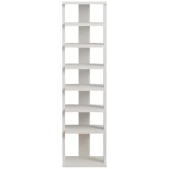 Scarpiere > Dmora Scarpiera 8 Paia 8 Ripiani 30x30x110h cm, 7 Vani - Soddi Bianco