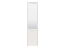 Scarpiera Bianco 8 Ripiani 2 Ante 46.5x37.5x199h cm, con Specchio - Scido