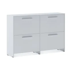 Scarpiere > Dmora Scarpiera 5 Ripiani 10 Vani 69x28x187h cm, 5 Ante - Ghisalba Bianco