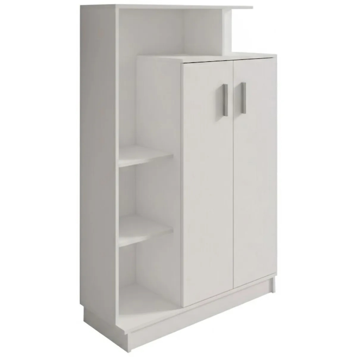 Scarpiere > Dmora Scarpiera 5 Ripiani 7 Vani 90x35x140h cm, 2 Ante - Ruot Bianco