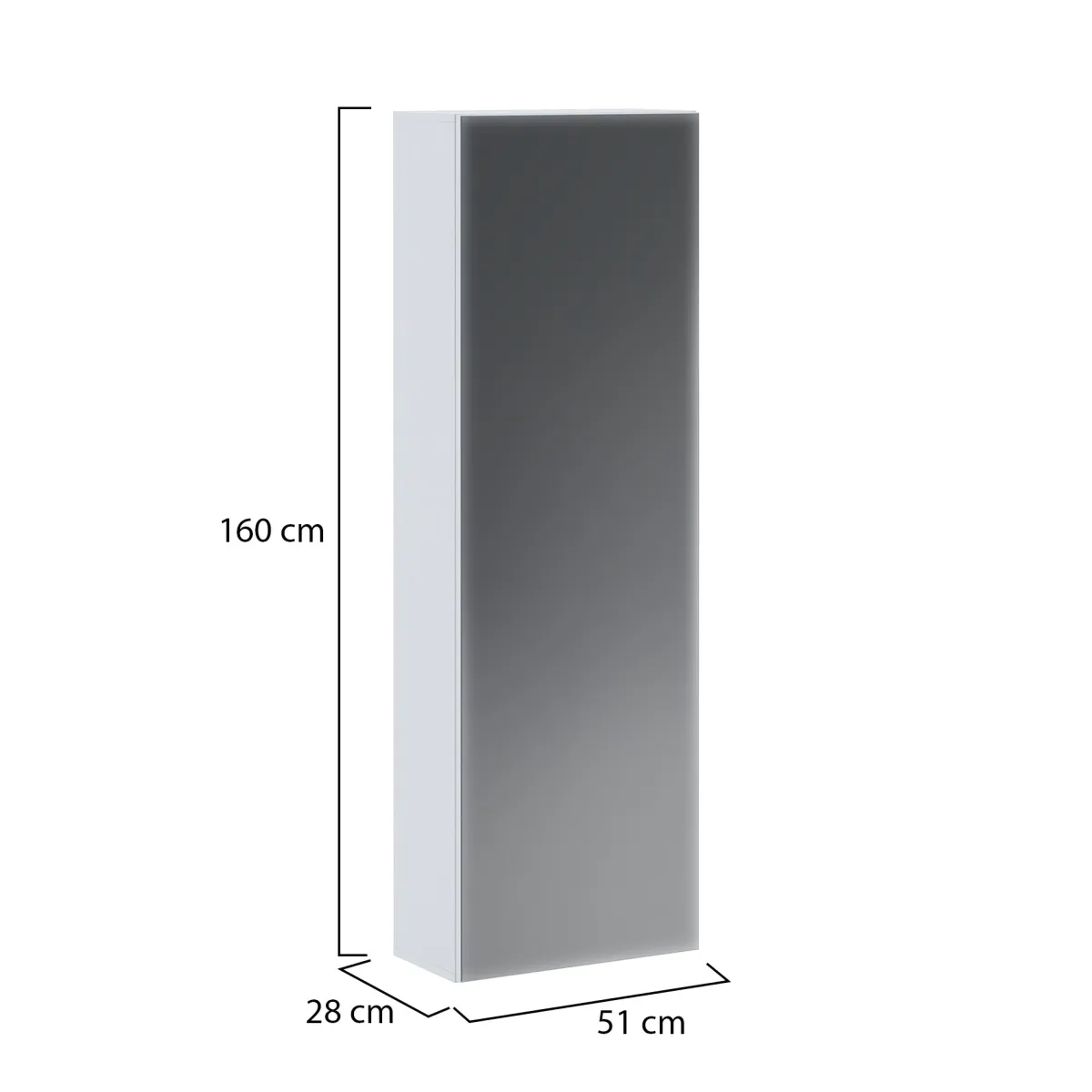 Scarpiere > Dmora Scarpiera 6 Ripiani 7 Vani 51x28x160h cm, Un'anta - Stazzema Bianco