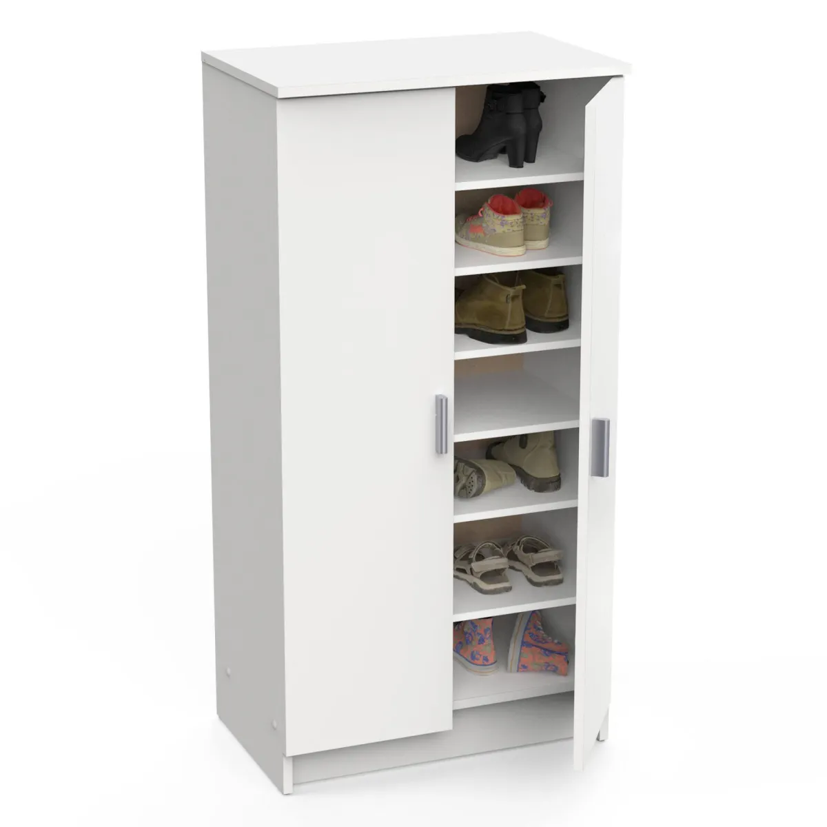 Bagno|Scarpiere > Dmora Scarpiera classica 2 ante bianca opaca 54x108h cm - Abram Bianco Opaco