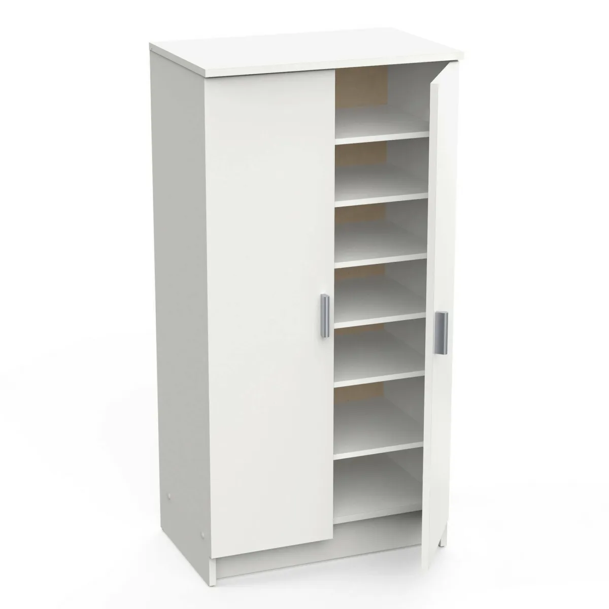 Bagno|Scarpiere > Dmora Scarpiera classica 2 ante bianca opaca 54x108h cm - Abram Bianco Opaco