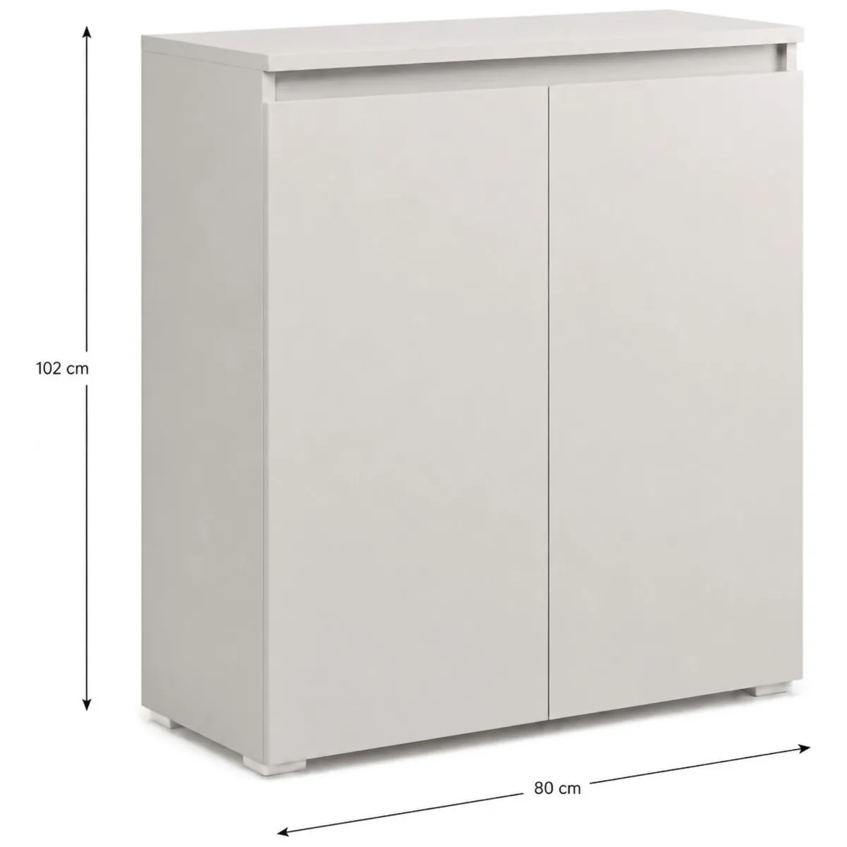 Scarpiere > Dmora Scarpiera 3 Ripiani 2 Ante 80x37x102h cm, Gola per Apertura Ante Made in Italy - Astrina Grigio Chiaro