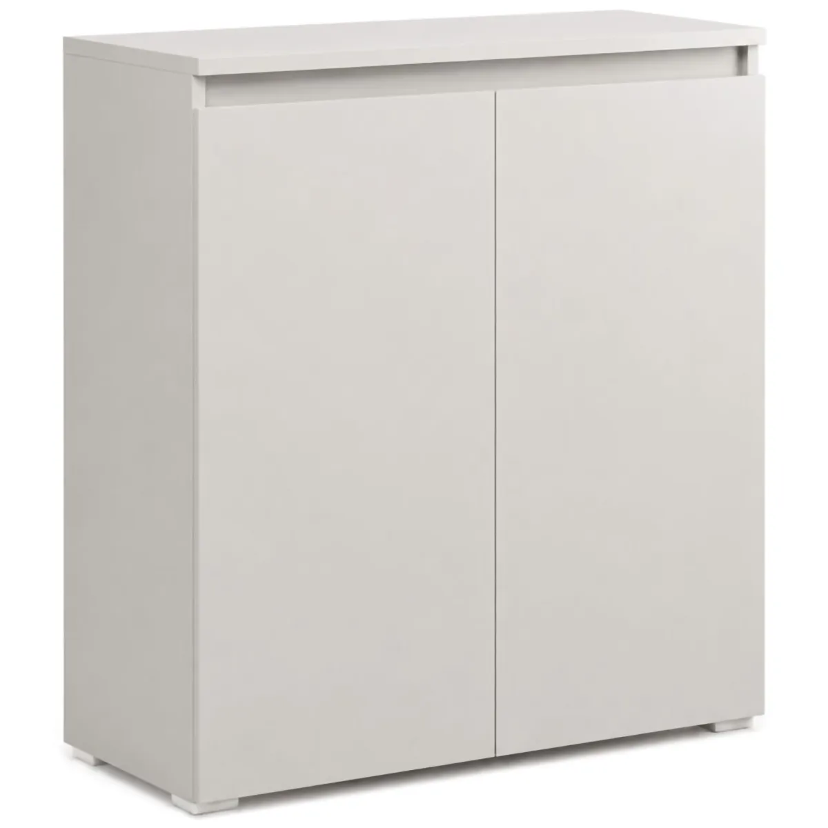Scarpiere > Dmora Scarpiera 3 Ripiani 2 Ante 80x37x102h cm, Gola per Apertura Ante Made in Italy - Astrina Grigio Chiaro