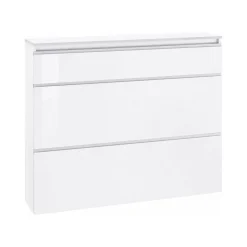 Scarpiera ingresso 3 ante bianca lucida 120x108h cm - Amuri