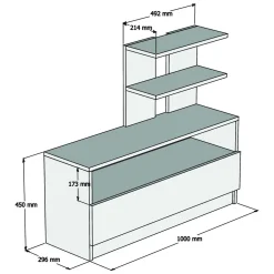 Scarpiere > Dmora Scarpiera 4 Ripiani 12 Paia 100x30x85h cm, Un'anta - Sinni Marrone Noce