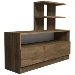 Scarpiere > Dmora Scarpiera 4 Ripiani 12 Paia 100x30x85h cm, Un'anta - Sinni Marrone Noce