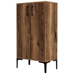 Scarpiere > Dmora Scarpiera 5 Ripiani 12 Paia 80x30x90h cm, Un'anta - Monastero Marrone Noce