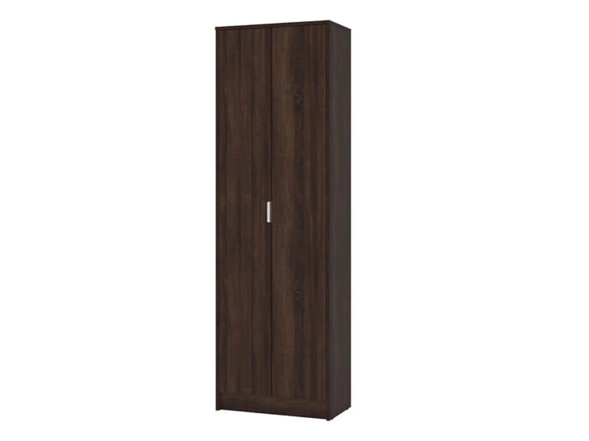 Scarpiera Marrone Noce 6 Ripiani 2 Ante 60x33x191.5h cm, Maniglie Incluse - Delizia