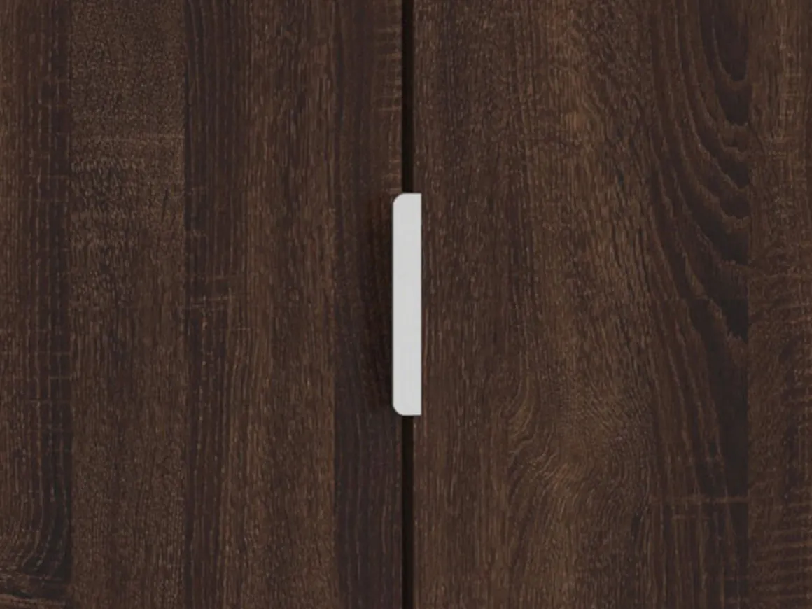 Scarpiera Marrone Noce 6 Ripiani 2 Ante 60x33x191.5h cm, Maniglie Incluse - Delizia