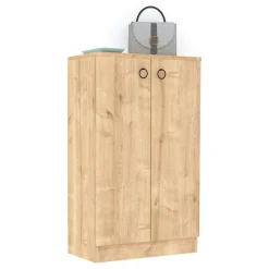 Scarpiere > Dmora Scarpiera 3 Ripiani 2 Ante 60x32x100h cm, 4 Vani - Piario Marrone Olmo