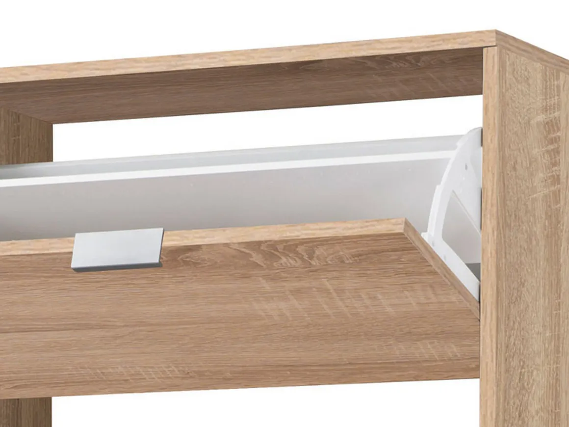Scarpiera Marrone Quercia 10 Ripiani 5 Ante 67x28x191.5h cm, Maniglie Incluse - Sueglio