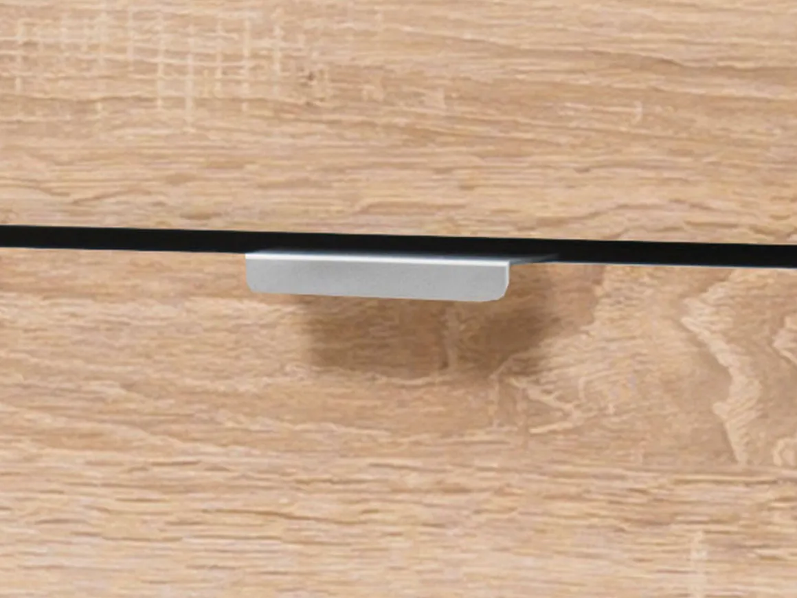 Scarpiera Marrone Quercia 10 Ripiani 5 Ante 67x28x191.5h cm, Maniglie Incluse - Sueglio