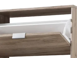 Scarpiera Marrone Rovere Grigio 10 Ripiani 5 Ante 67x28x191.5h cm, Maniglie Incluse - Sueglio