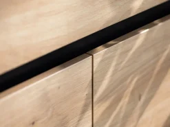 Scarpiere > Dmora Scarpiera Marrone Rovere Nodi Nero 9 Ripiani 4 Ante 80x40x205.5h cm, Piedini Inclusi - Peligni Nero, Marrone Rovere Nodi