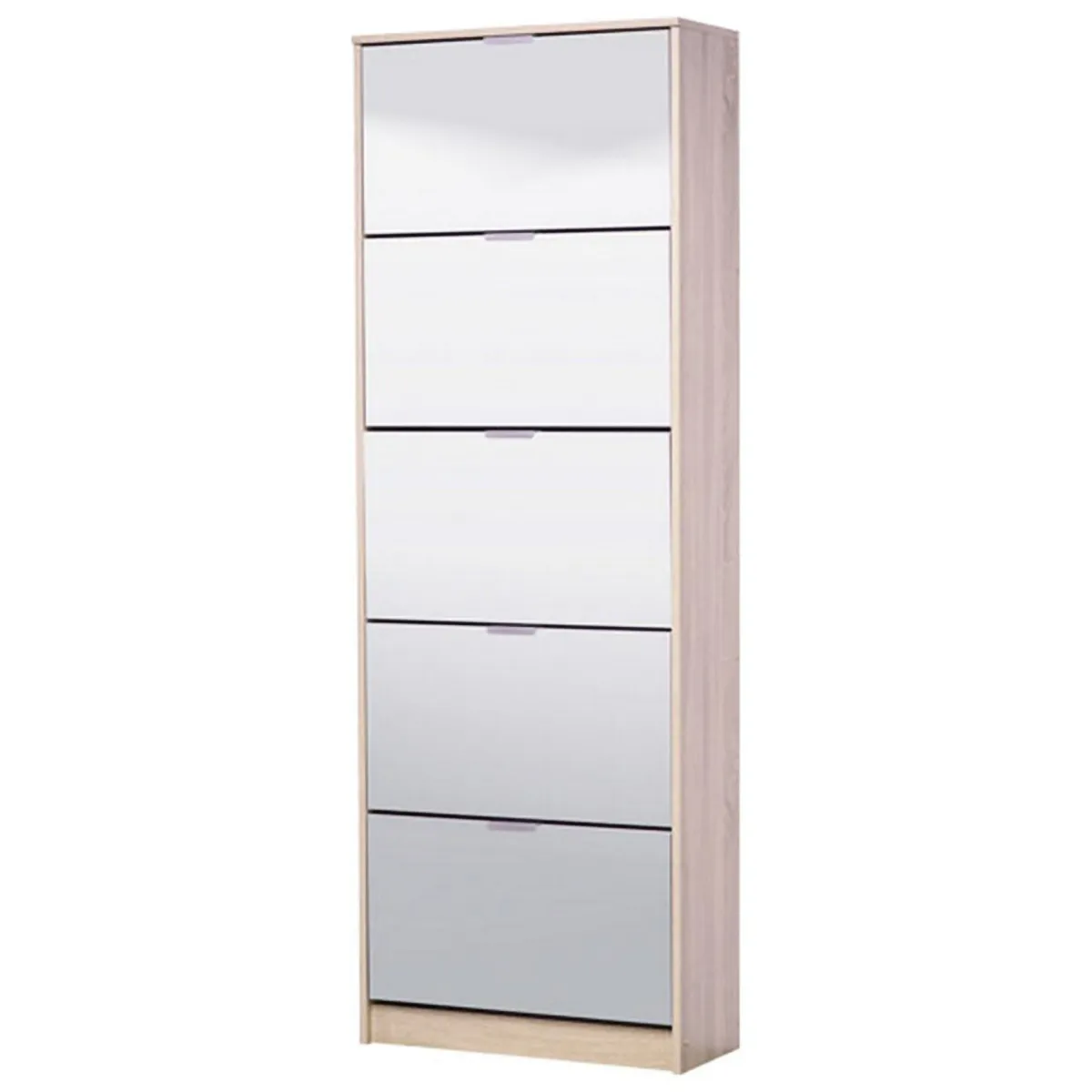 Scarpiere > Dmora Scarpiera 10 Ripiani 10 Vani 67x28x191.5h cm, 5 Ante - Dentro Marrone Rovere