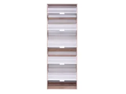 Scarpiere > Dmora Scarpiera 10 Ripiani 10 Vani 67x28x191.5h cm, 5 Ante - Dentro Marrone Rovere