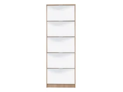Scarpiere > Dmora Scarpiera 10 Ripiani 10 Vani 67x28x191.5h cm, 5 Ante - Dentro Marrone Rovere