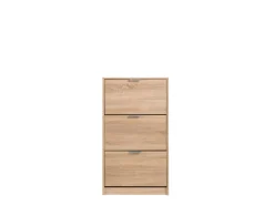 Scarpiera Marrone Rovere 6 Ripiani 3 Ante 67x28x119h cm, Maniglie Incluse - Marradi