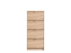 Scarpiere > Dmora Scarpiera 8 Ripiani 4 Ante 67x28x155.5h cm, Maniglie Incluse - Santina Marrone Rovere