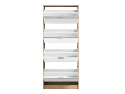 Scarpiera Marrone Rovere 8 Ripiani 8 Vani 67x28x155.5h cm, 4 Ante - Pentone