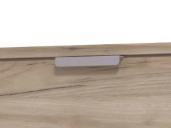 Scarpiera Marrone Rovere Scuro un Ripiano 4 Ante 58x18x155.5h cm, kit Fissaggio a Muro Incluso - Pesche