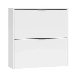 Bagno|Scarpiere > Dmora Scarpiera minimal 2 ante bianca 75x76h cm - Anakin Bianco