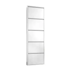 Scarpiera minimal 5 ante bianca 50x172h cm in metallo - Afrend
