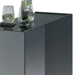 Scarpiera Nero Lucido Trasparente 5 Ripiani 20 Paia 60x40x190h cm, 6 Vani - Zumaglia
