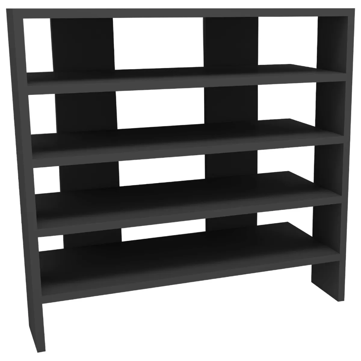 Scarpiere > Dmora Scarpiera 16 Paia 5 Ripiani 76x31x72h cm, 4 Vani - Offida Nero