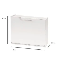 Scarpiera 6 paia bianca 51x40h cm - Avon