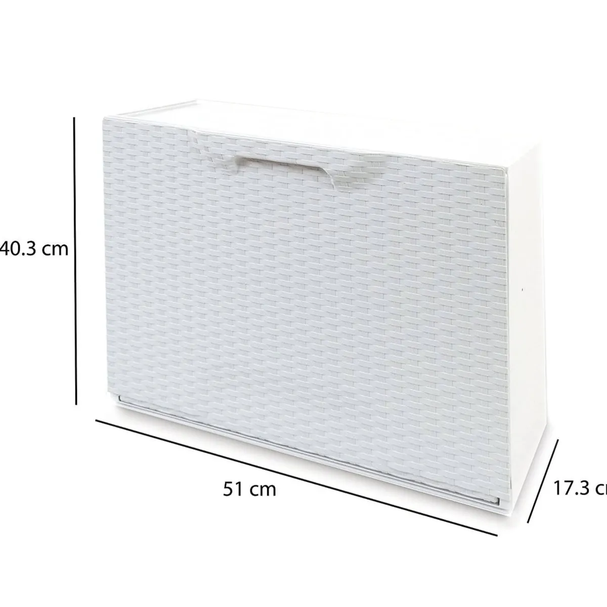 Bagno|Scarpiere > Dmora Scarpiera 6 paia bianca 51x40h cm in plastica - Aseo Bianco