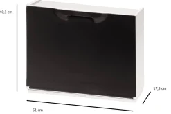 Scarpiera 6 paia nera 51x40h cm - Avon