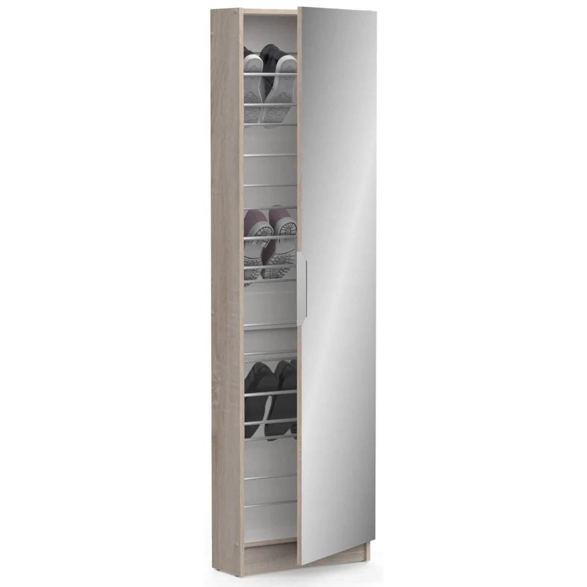 Scarpiere > Dmora Scarpiera 12 paia rovere 50x180h cm - Baucina Marrone Rovere
