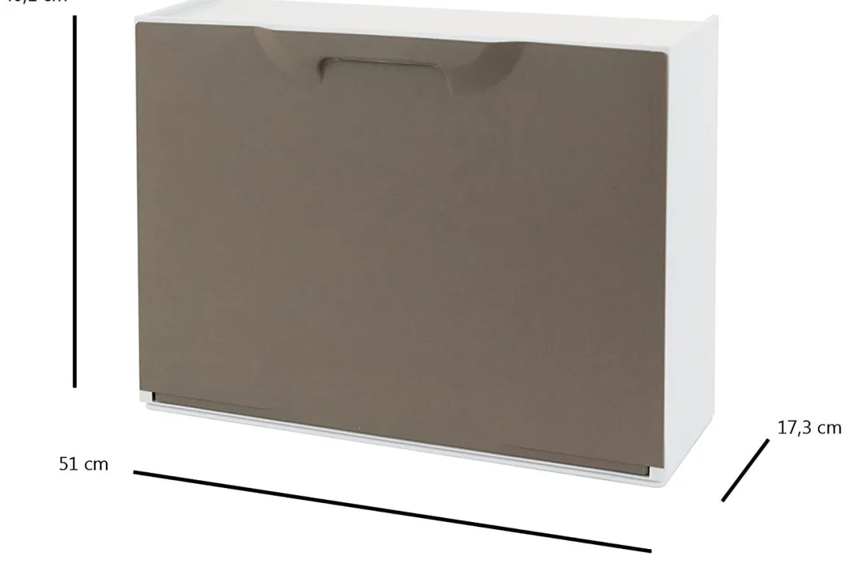 Bagno|Scarpiere > Dmora Scarpiera 6 paia tortora 51x40h cm - Avon Grigio Tortora