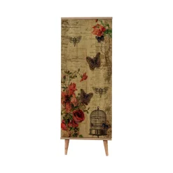 Scarpiere > Dmora Scarpiera quercia e multicolore 50x135h cm - Dacrydium Multicolore, Marrone Quercia