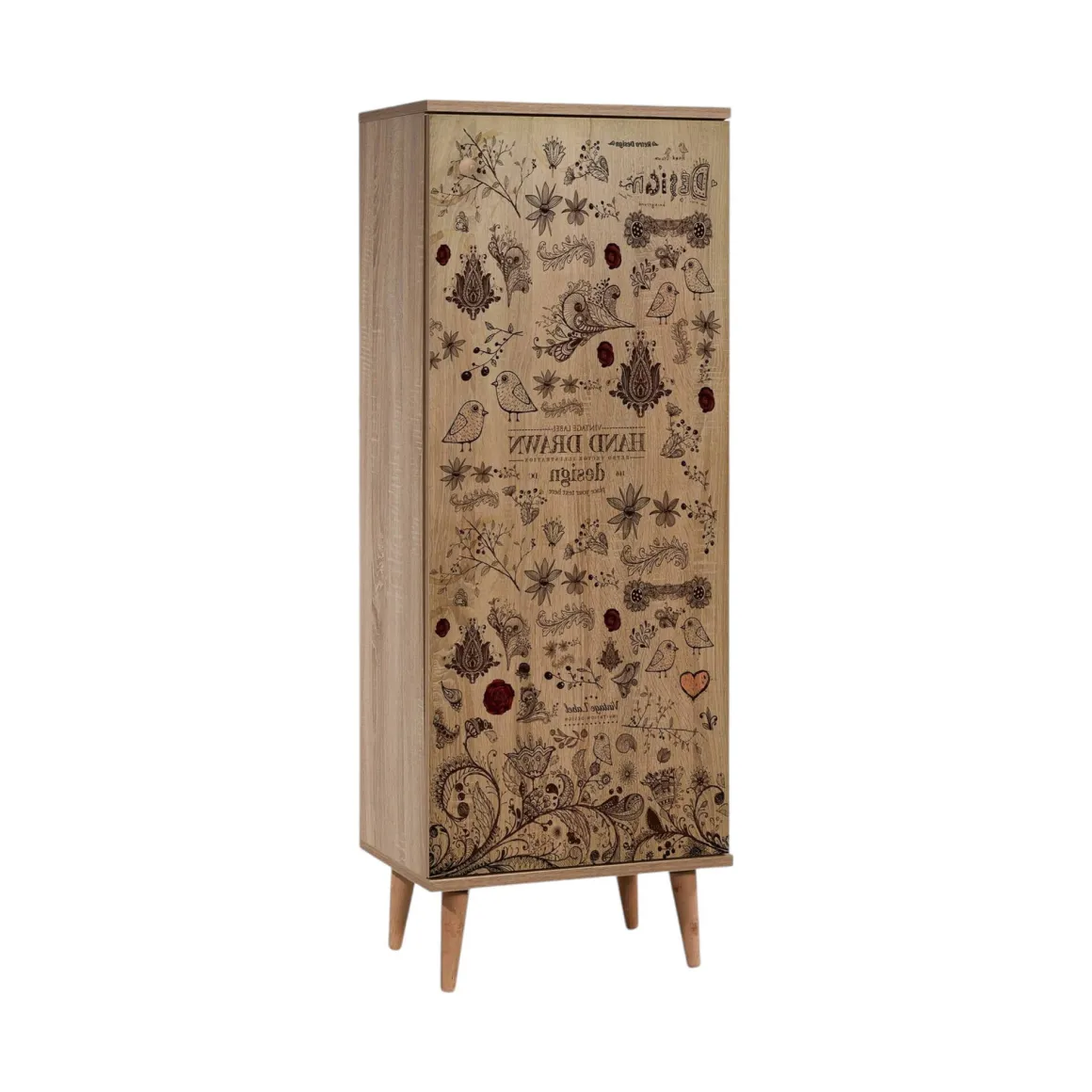 Scarpiera quercia e noce 50x135h cm - Dacrydium