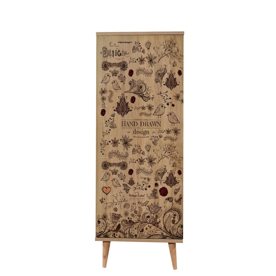 Scarpiera quercia e noce 50x135h cm - Dacrydium