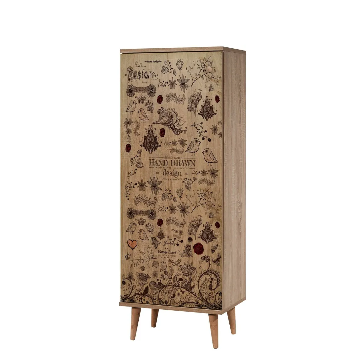 Scarpiera quercia e noce 50x135h cm - Dacrydium