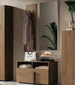 Scarpiere > Dmora Scarpiera rovere 91x57h cm - Indang Marrone Rovere