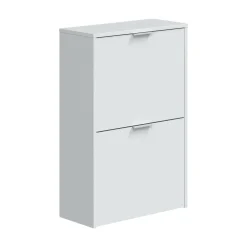 Bagno|Scarpiere > Dmora Scarpiera salvaspazio 2 ante bianca 50x75h cm - Arafat Bianco