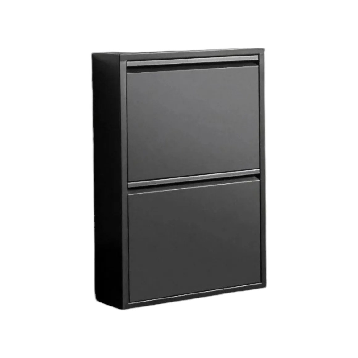 Scarpiera salvaspazio minimal nera 50x71h cm in metallo - Igina