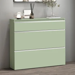 Scarpiera Verde 9 Ripiani 16 Paia 120x26.5x108h cm, 9 Vani - Marconi