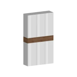Bagno|Scarpiere > Dmora Scarpiera XL 7 ante rovere 114x200h cm - Charoite Bianco Rovere, Marrone Lucido