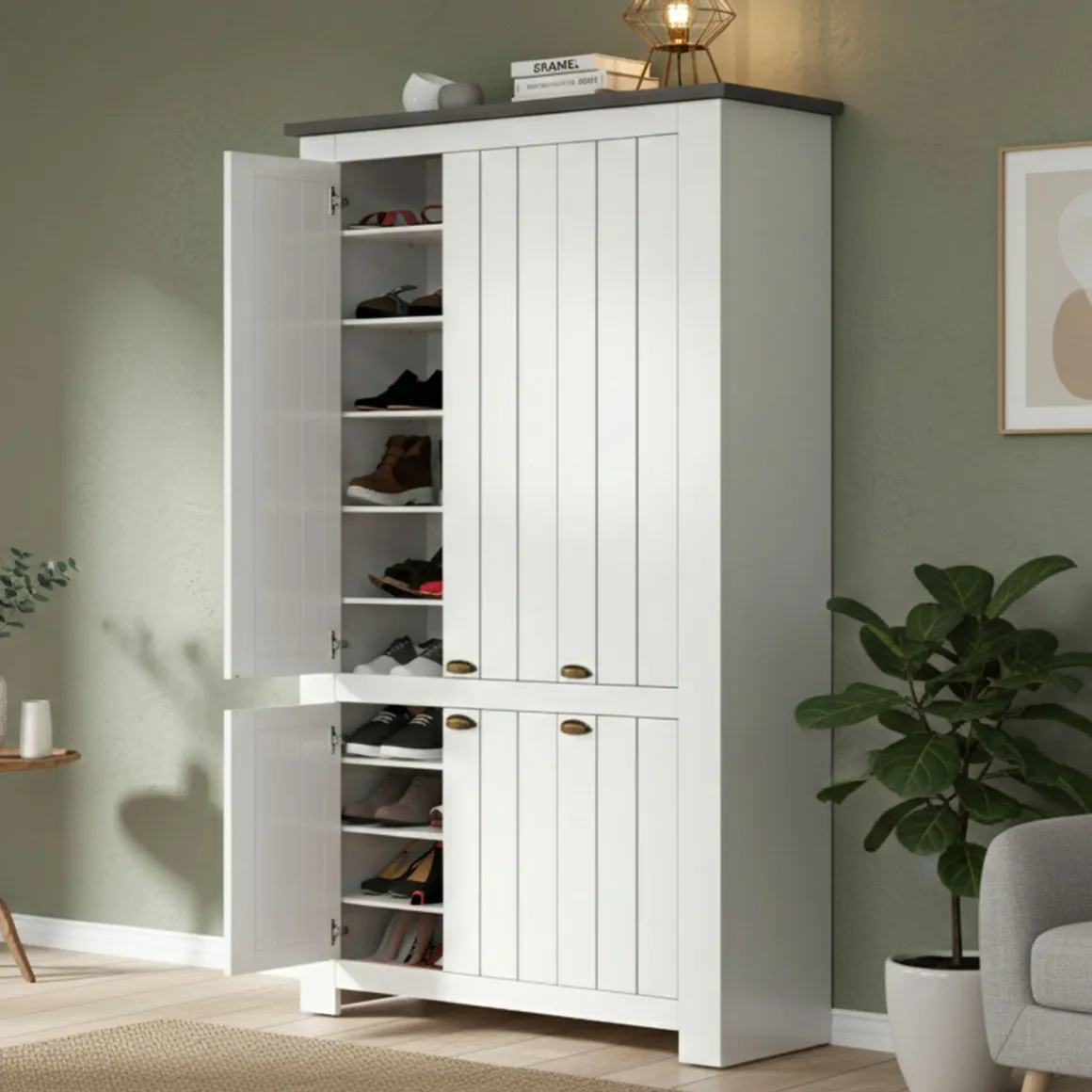 Scarpiera XXL 6 ante ardesia 114x200h cm - Apricena