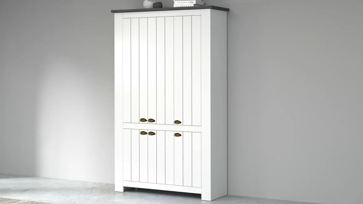 Scarpiera XXL 6 ante ardesia 114x200h cm - Apricena