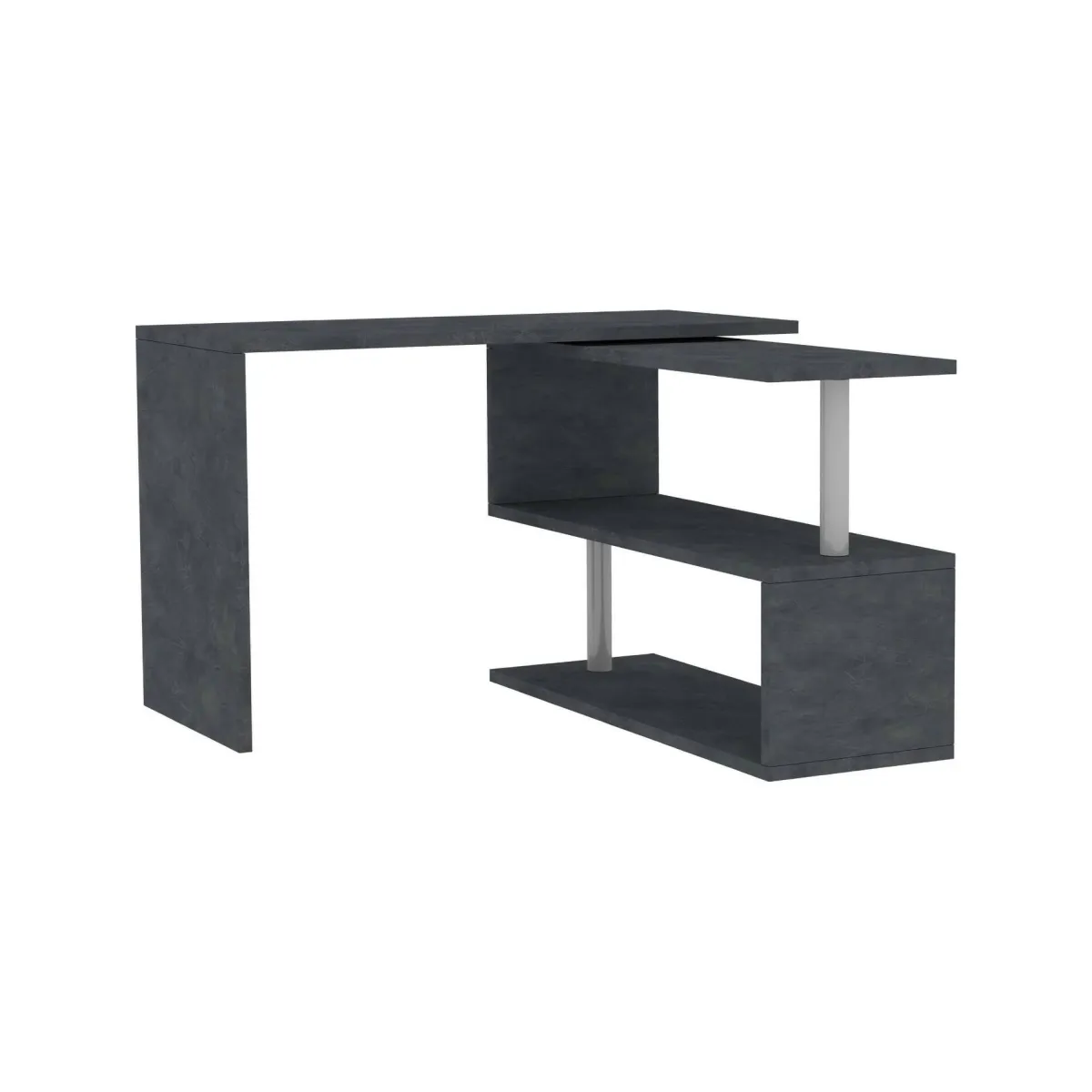 Ufficio|Camera Da Letto > Dmora Scrivania angolare antracite 120x50cm - Topazio Nero Antracite